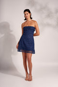 ANIKA MINI DRESS NAVY BLUE