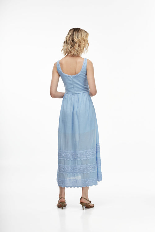 ALBA MIDI DRESS BLUE