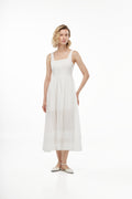 ALBA MIDI DRESS WHITE