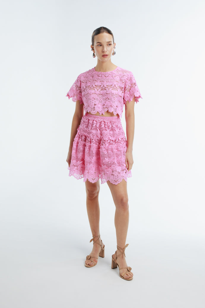 HARPER MINI SKIRT ROSE