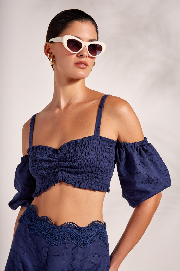 JADE TOP NAVY BLUE