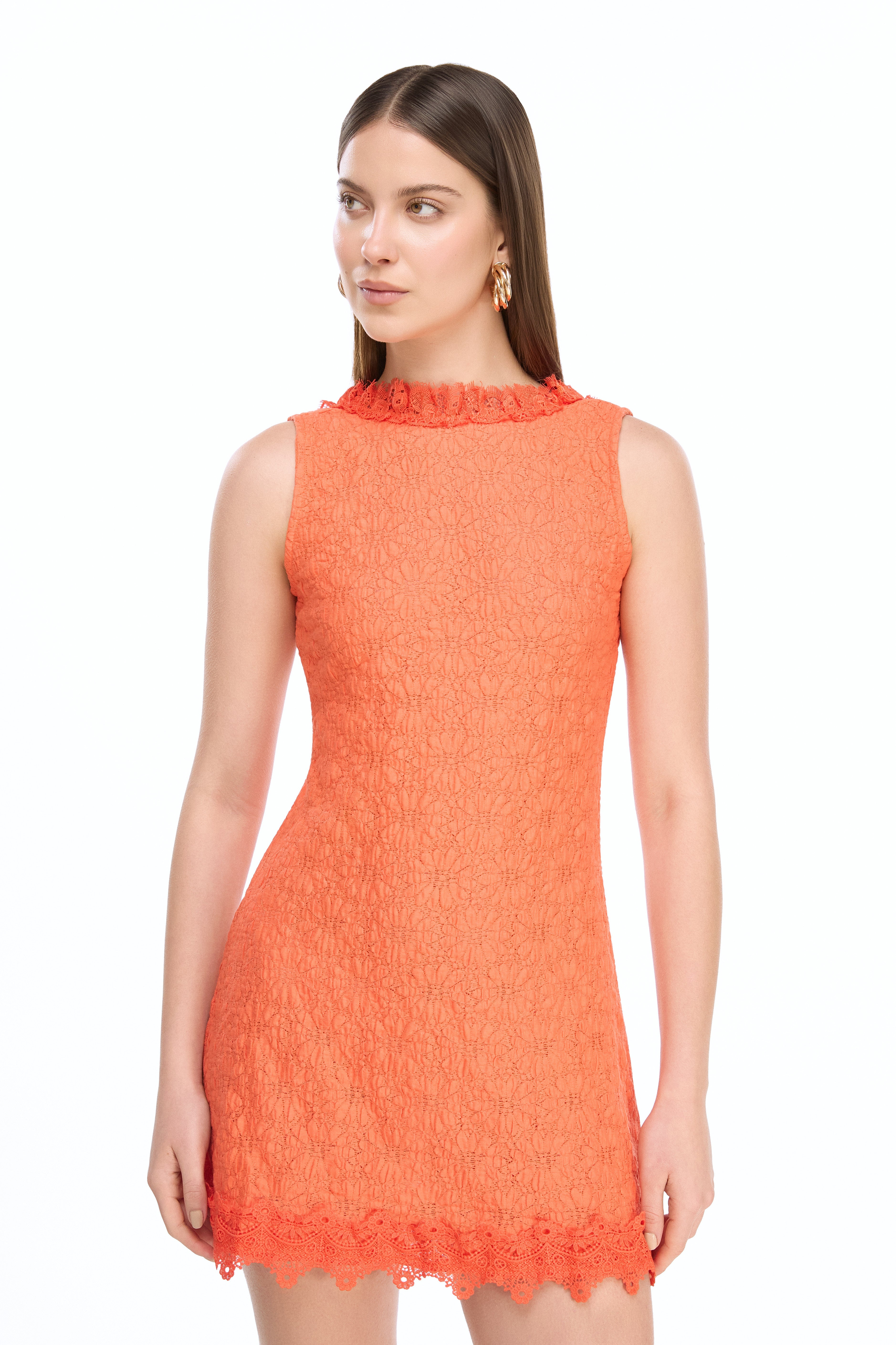 LOTUS MINI DRESS ORANGE