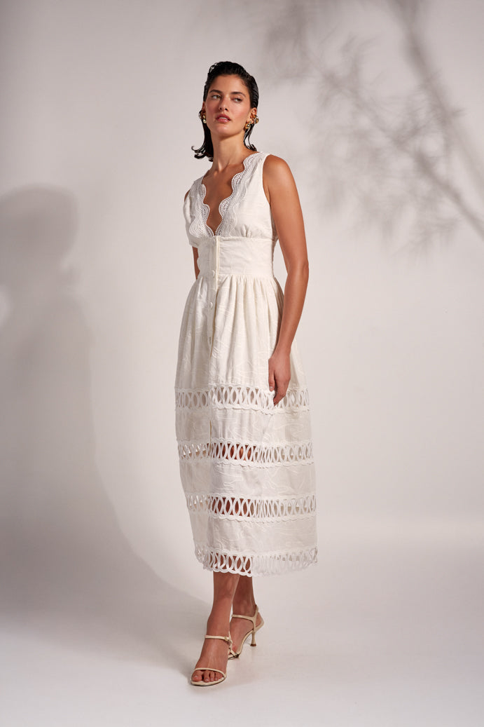 MARE MIDI DRESS WHITE