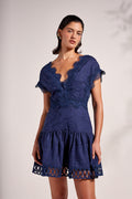 MOONLITE MINI DRESS NAVY BLUE