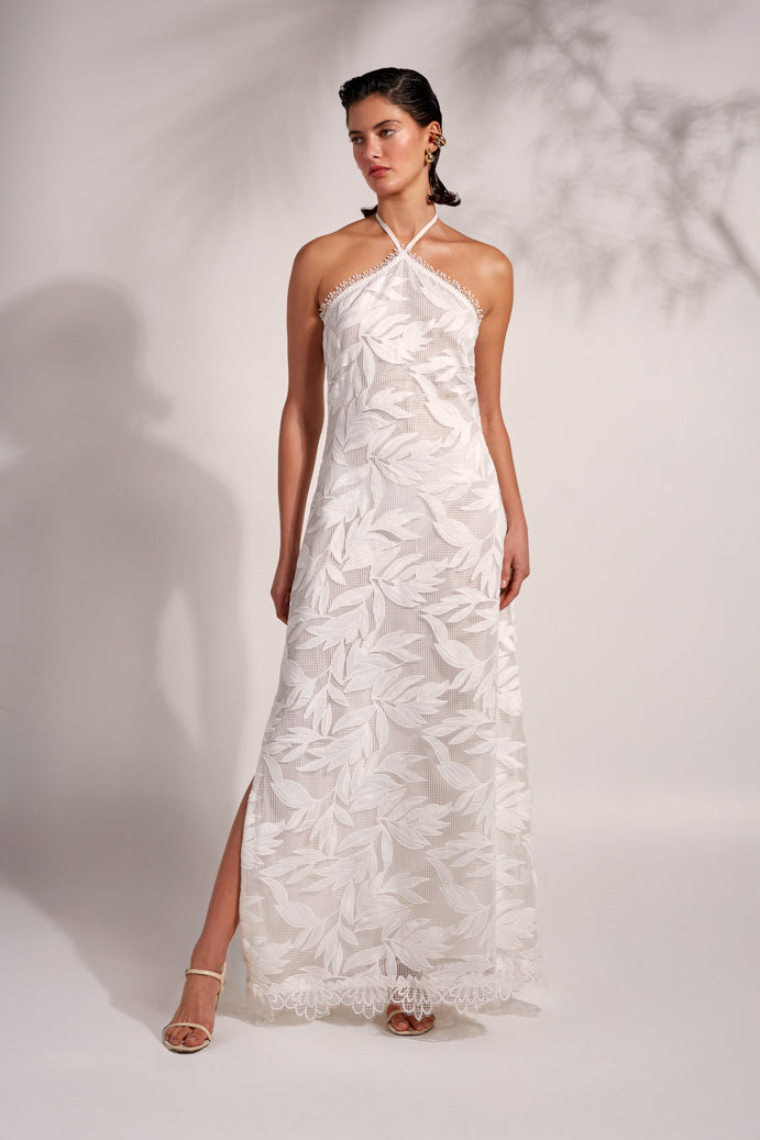 NIA MAXI DRESS WHITE